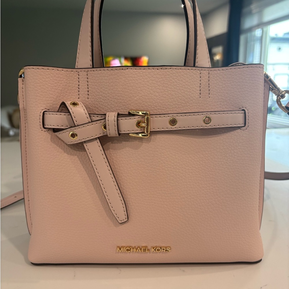 Michael Kors leather purse, light pink blush